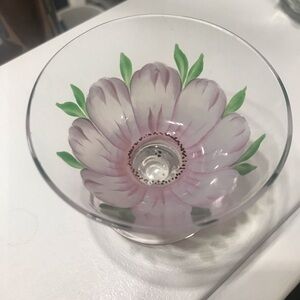 Little vintage gland painted delicate glass
